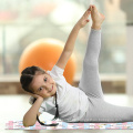 Estera de yoga de ejercicio antideslizante para niños logotipo personalizado con eco